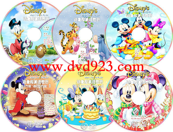 Disney world family 迪士尼美語世界52DVD含最新Sing along+迪士尼最愛兒歌9CD 