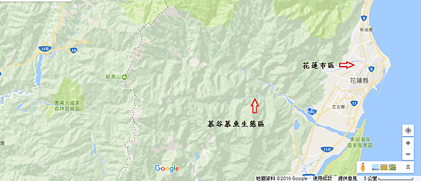 奧萬大到花蓮地圖+