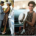 pretty-woman-brown-polka-dot-dress-polo-match
