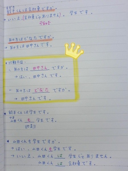 我的日文筆記很像小學生的字 =.=