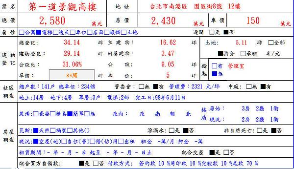 宏境建設 第一道 12樓