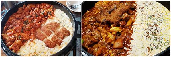 韓國弘大明洞餐廳推薦必吃美食起士辣炒春雞～墨西哥辣味炒肉