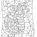 tiger coloring page (color by number)