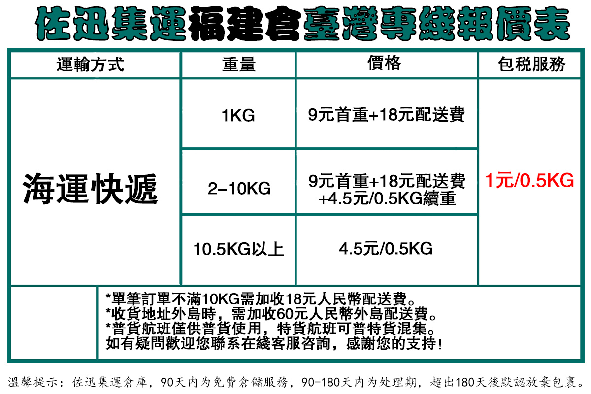 佐迅集運價格