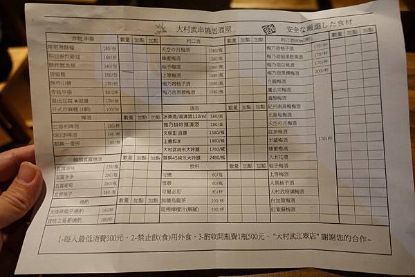 大村武串燒居酒屋-江翠店│超人氣居酒屋進駐江子翠商圈│必點梅