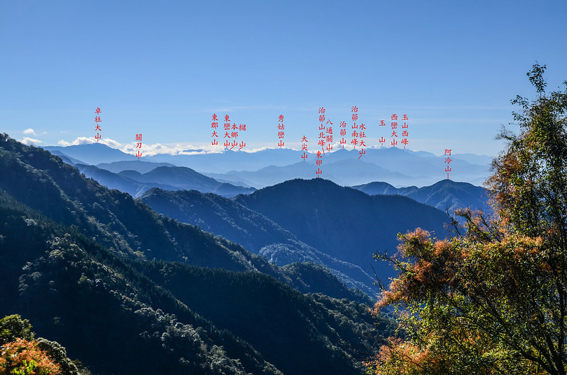 鳶嘴山登山口(橫嶺山隧道東口)南望群山 (2)-1