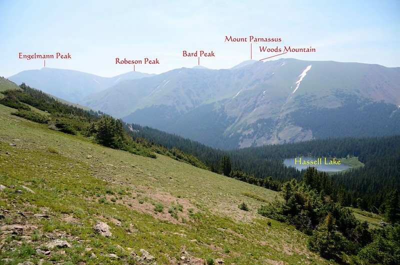 Looking down Hassell Lake from Red Mountain's sounthwest ridge (1)