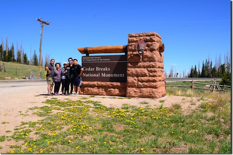 Cedar Breaks National Monument sign board