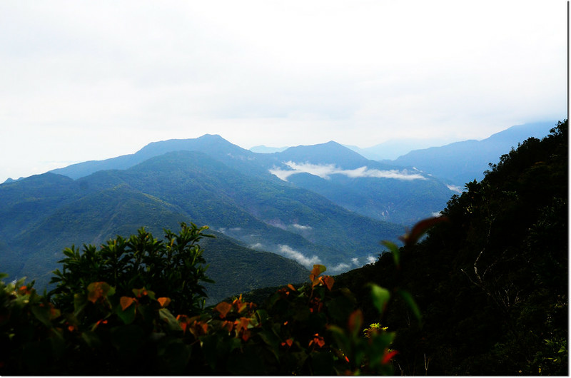 石板觀景涼亭北眺沙溪林道群山