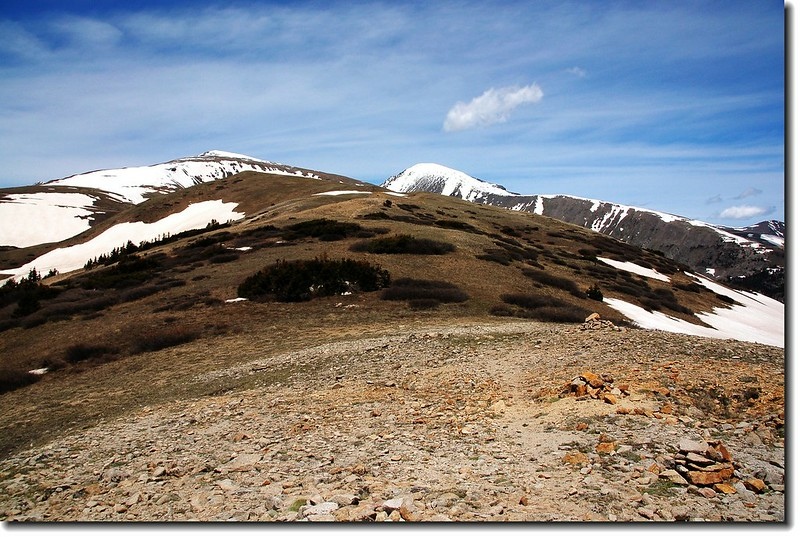View to Quandery Peak & N. Star Mt. from the top of the knoll on trail 208