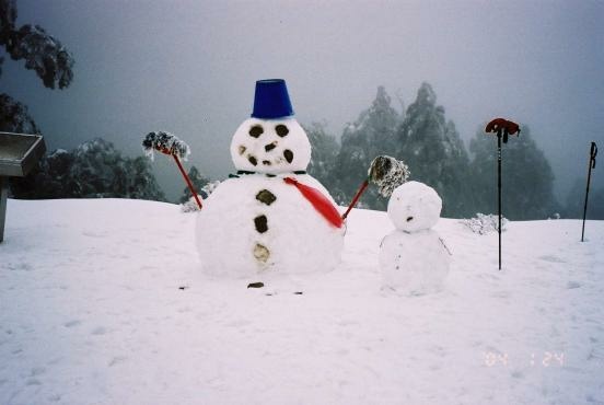 那一年雪很大路面結冰的舊天池山莊度假行~過年年假期間。