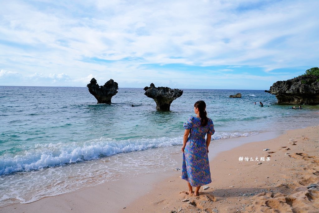 沖繩自由行 ❙ 古宇利大橋、心形岩，浪漫愛心石、親子玩水，沖