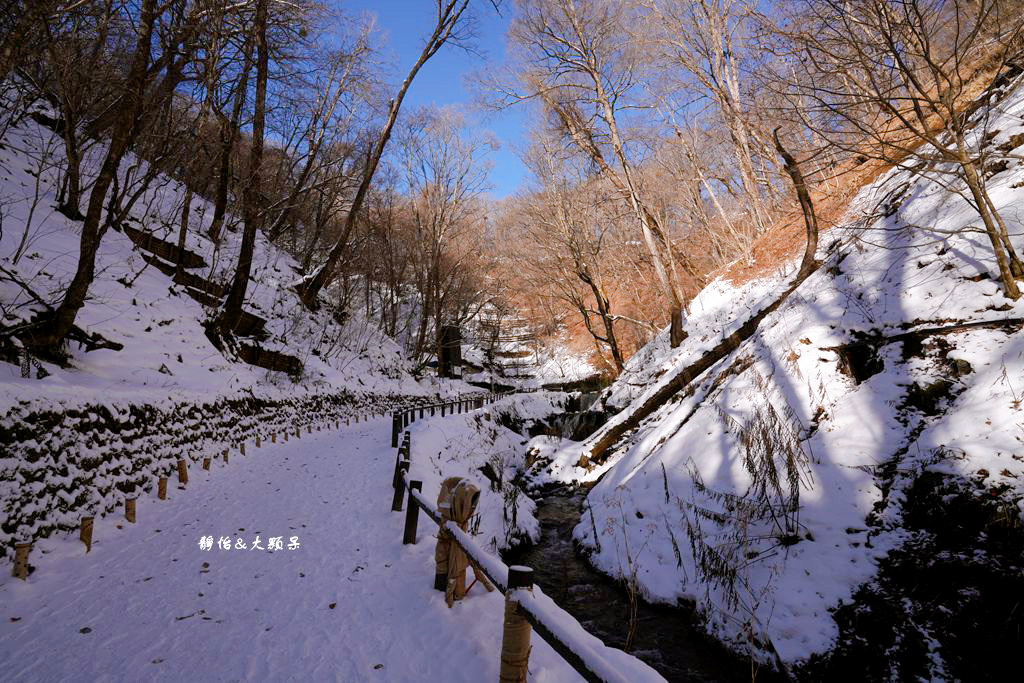 東京旅遊 ❙ 輕井澤白絲瀑布、白糸の滝，白雪皚皚，日本輕井澤