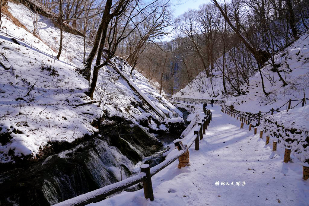 東京旅遊 ❙ 輕井澤白絲瀑布、白糸の滝，白雪皚皚，日本輕井澤