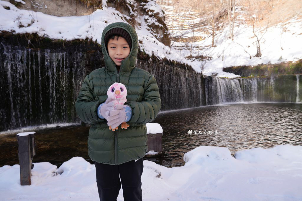 東京旅遊 ❙ 輕井澤白絲瀑布、白糸の滝，白雪皚皚，日本輕井澤