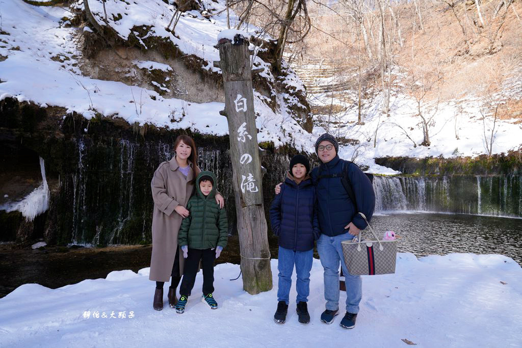 東京旅遊 ❙ 輕井澤白絲瀑布、白糸の滝，白雪皚皚，日本輕井澤