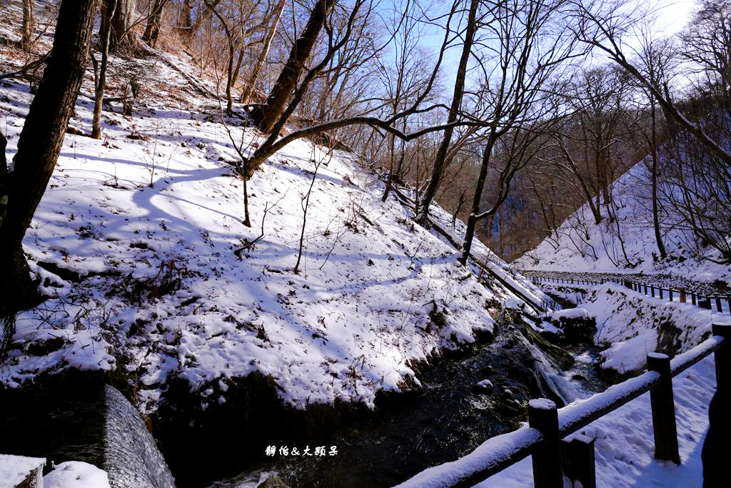 東京旅遊 ❙ 輕井澤白絲瀑布、白糸の滝，白雪皚皚，日本輕井澤