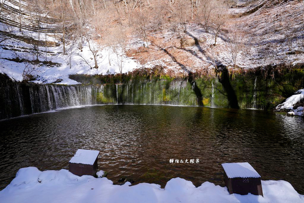 東京旅遊 ❙ 輕井澤白絲瀑布、白糸の滝，白雪皚皚，日本輕井澤