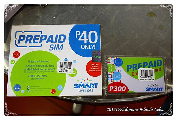 Sim Card (Peso 40) + Load (Peso 300) 