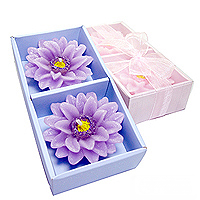 花型蠟燭禮盒(紫色)
