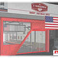 I-20美式餐廳，位於愛菲爾隔壁，也是請我們規劃設計的~流線型的大門設計，配上搶眼的紅色。