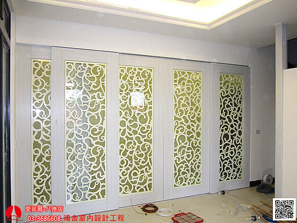 廚房前隔間以拉門設計 廚房前隔間以拉門設計