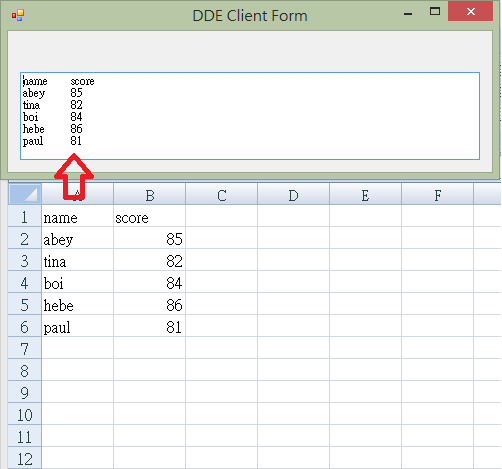 DDE_ExcelToWinform