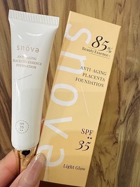 【波波妞】 SNOVA高效水嫩抗老胎盤素精華粉底液 試用