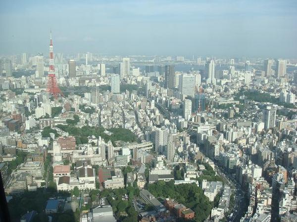 東京鐵塔和環狀車潮路線