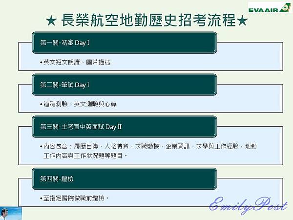 長榮航空地勤歷年招考流程