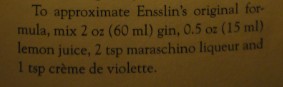 P.25-015 Aviation cocktail recipe