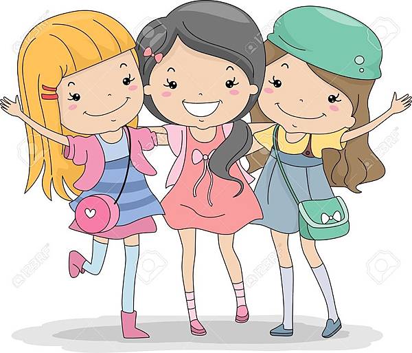 16840285-Illustration-of-a-Group-of-Girls-Huddled-Together-Stock-Illustration-friends-cartoon-best.jpg