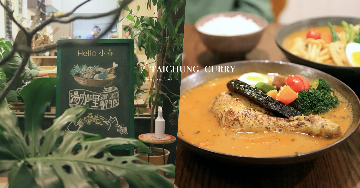 Hello小森,北海道湯咖哩,湯咖哩,烤雞腿,十六種野菜,台中美食,日式咖哩,台中,咖哩,南屯區,早午