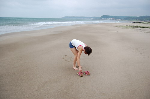 廣闊無人的海邊