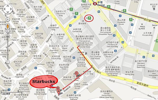 Starbucks map