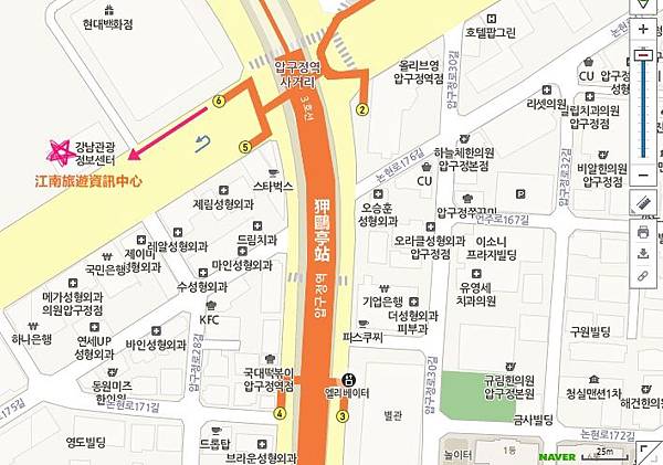 Gangnam Tourist Information Center Map