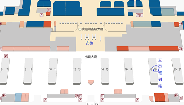 桃園機場的第二航廈3F出境層的平面圖.png