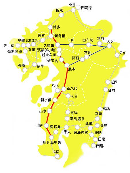 JR Kyushu rail map(Eric218)