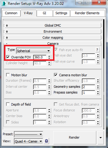 如何用3ds Max VRay製作3D 360 VR虛擬實境全景相片並上傳至Facebook-04