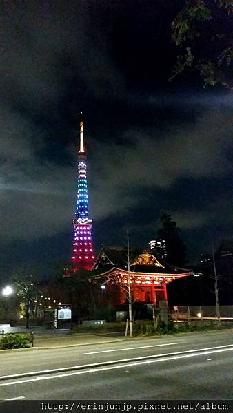 夜晚的東京鐵塔
