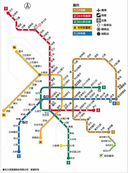 metro taipei map