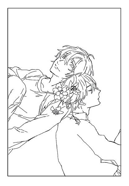 只有花知道 線稿 只有花知道 線稿