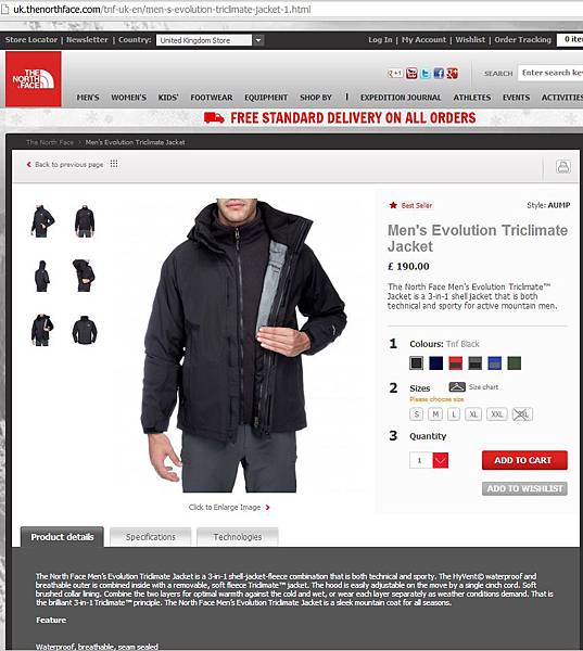 North Face 3-in-1 jacket