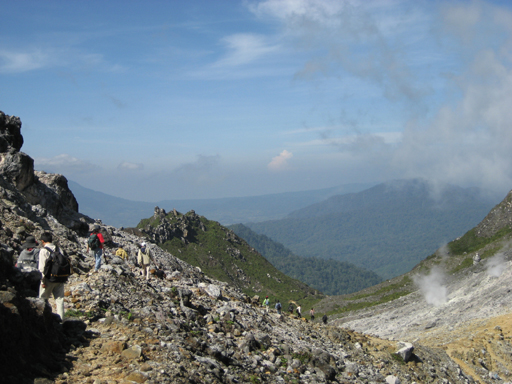 Sibayak火山碎石坡
