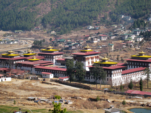 Sangjay Gang（Thimphu）～鳥瞰大西丘宗（Tashichho Dzong）