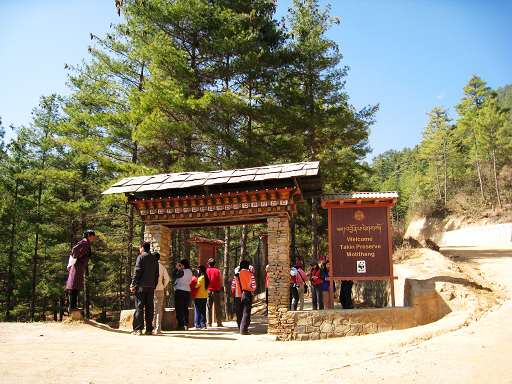 Takin Preserve Motithang（Thimphu）～入口