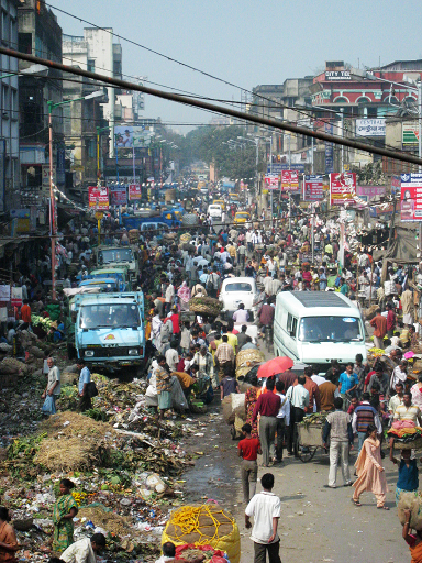 加爾各答（Kolkata）～髒亂的街道