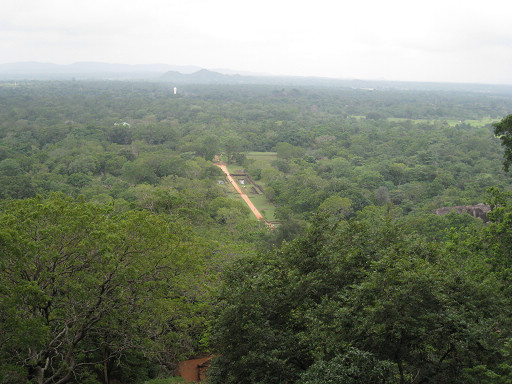 希基利亞（Sigiriya）～俯視水庭園(Water Garden)