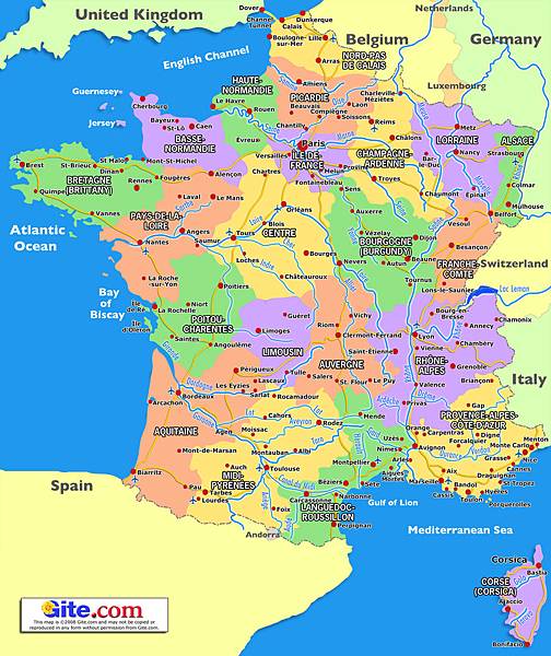 map of france regions