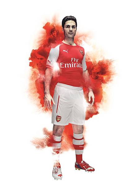 PUMA launch Arsenal 2014-15 Home Kit_Arteta